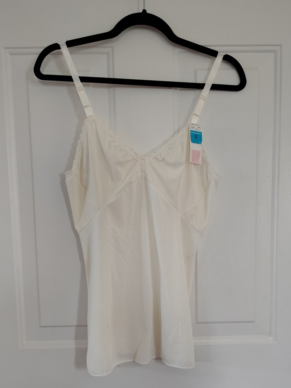 Lightweight Cream Camisole Slip with Adjustable Straps Shadowline Size 36
